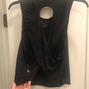 Lululemon Black Tank Cross Back Crop